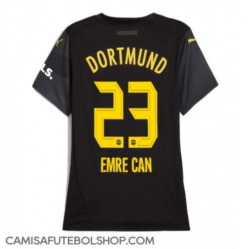 Camisa de time de futebol Borussia Dortmund Emre Can #23 Replicas 2º Equipamento Feminina 2024-25 Manga Curta